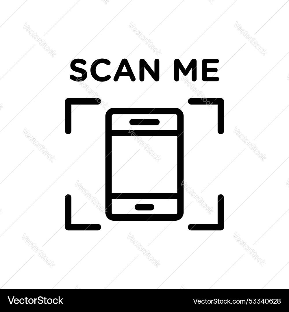 Scan me icon set qr code and digital arrow symbol Scan me icon set qr code and digital arrow symbol vector image
