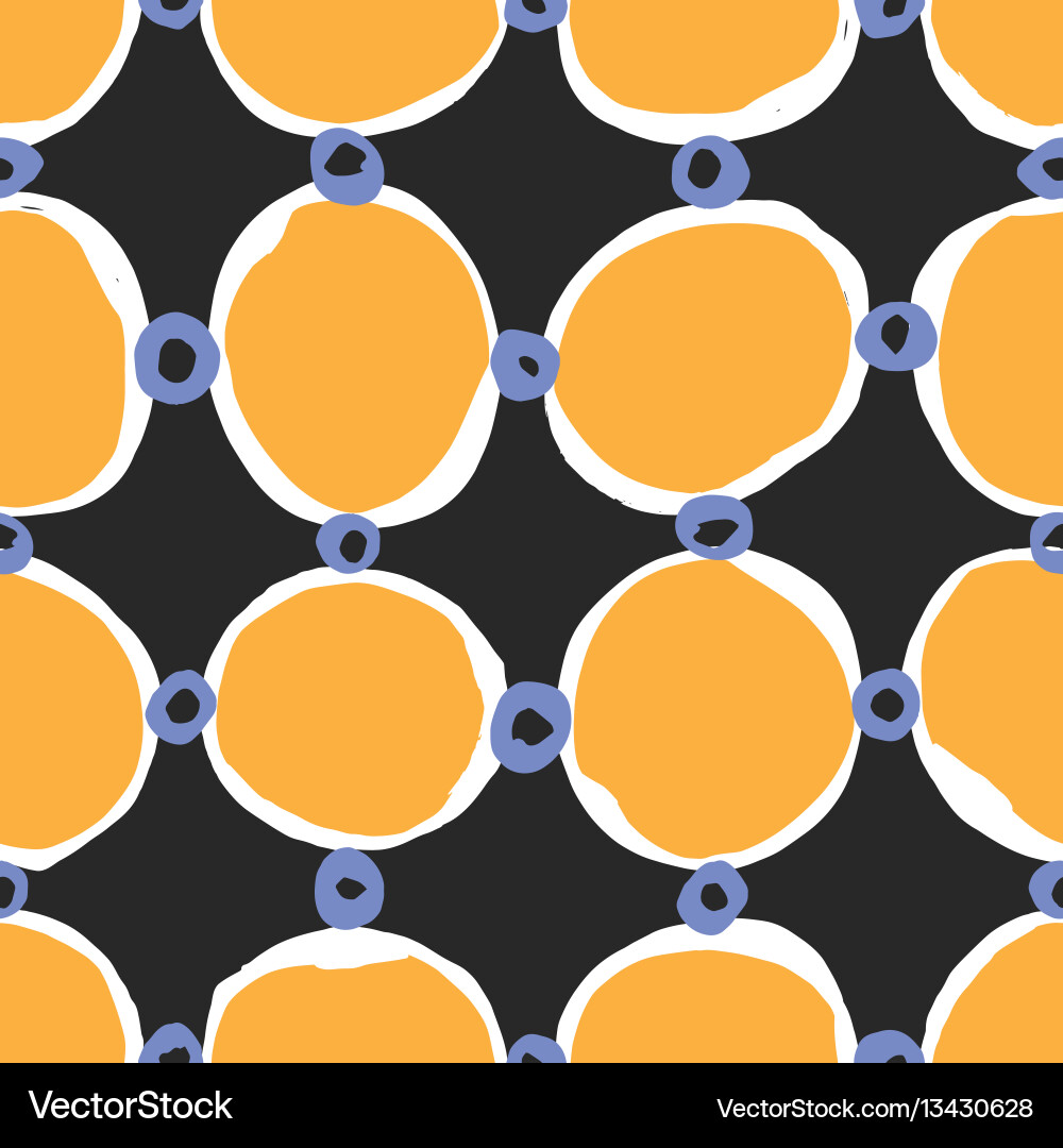 Seamless pattern design with sketchy circles Seamless pattern design with sketchy circles vector image