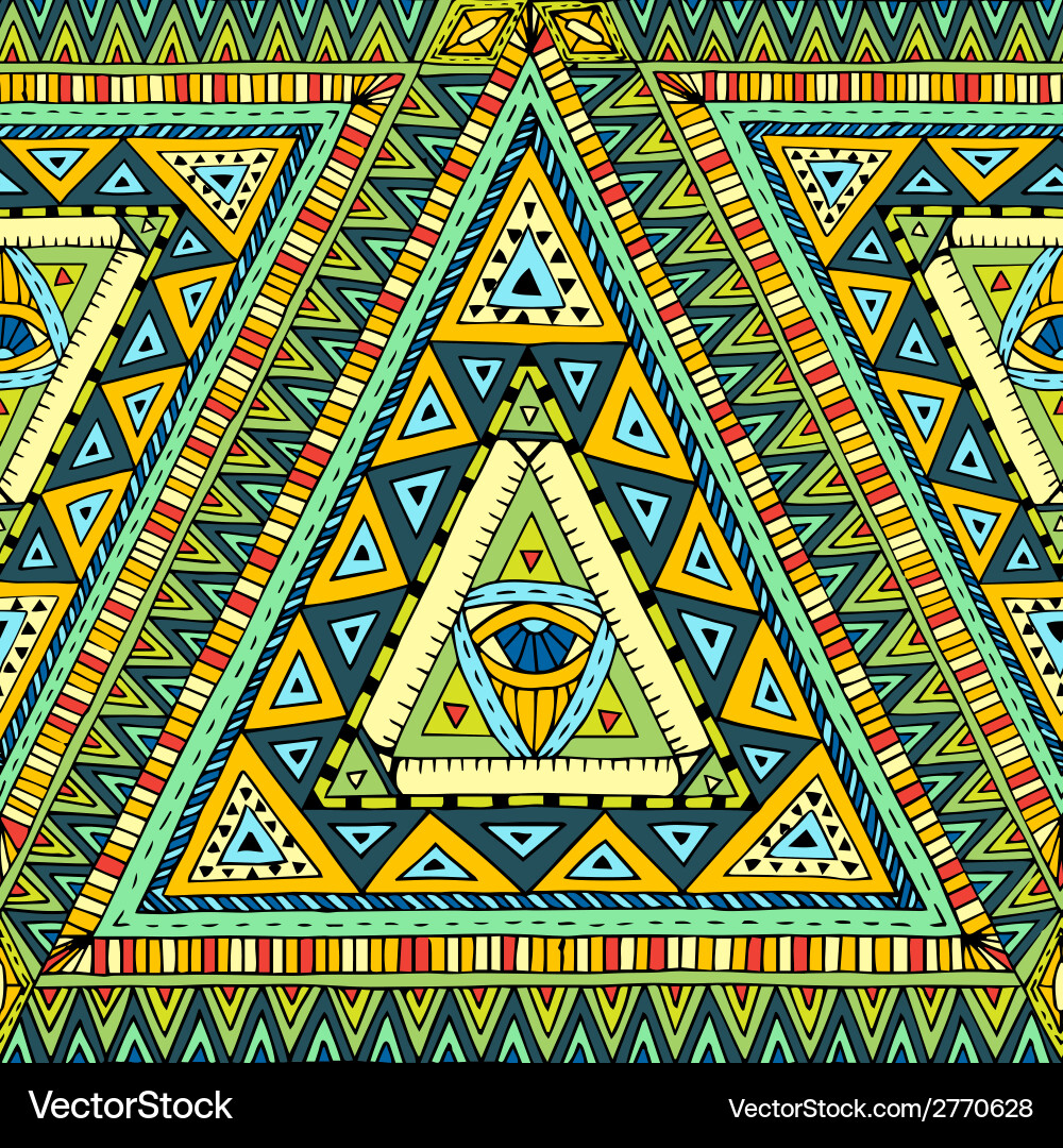 Seamless pattern with geometric elements Vector Image