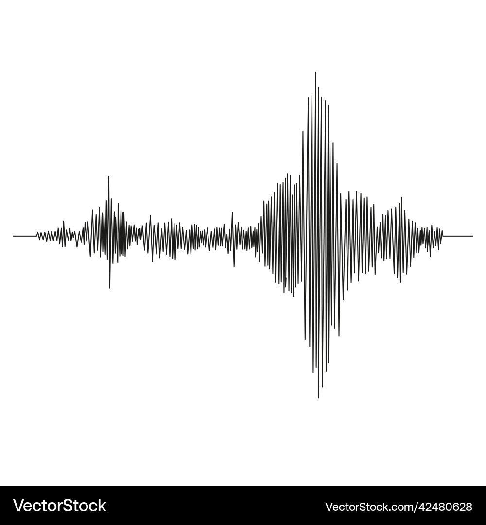 Seismograph measurement or lie detector graph Vector Image