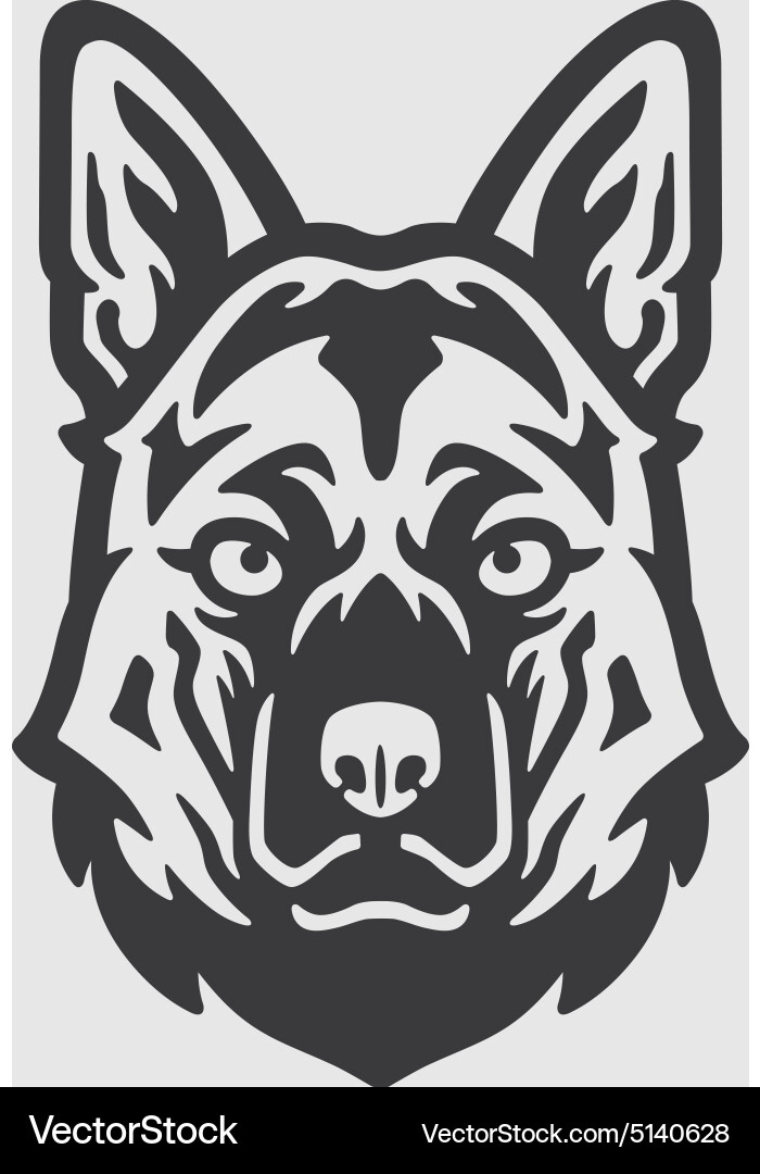 Shepherd Head Emblem Vector Image