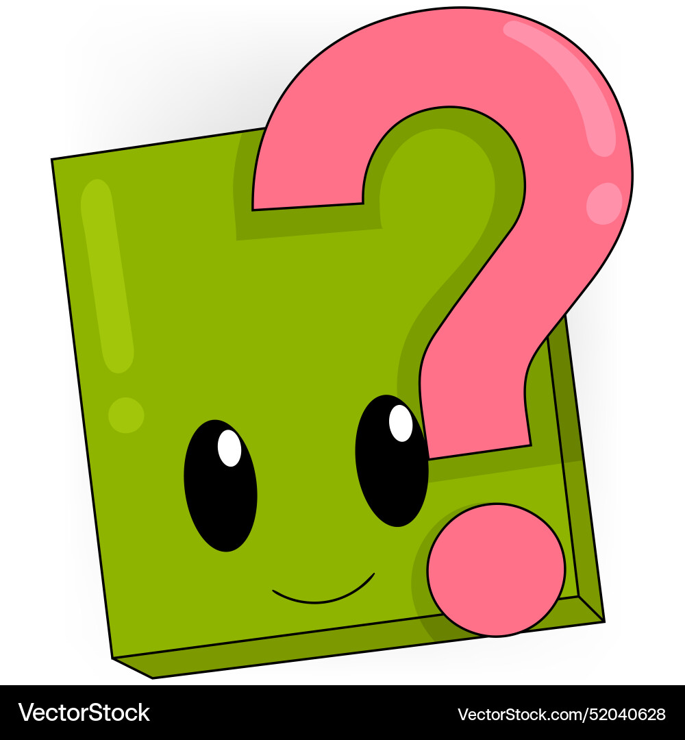 Various colorful characters with question marks Vector Image