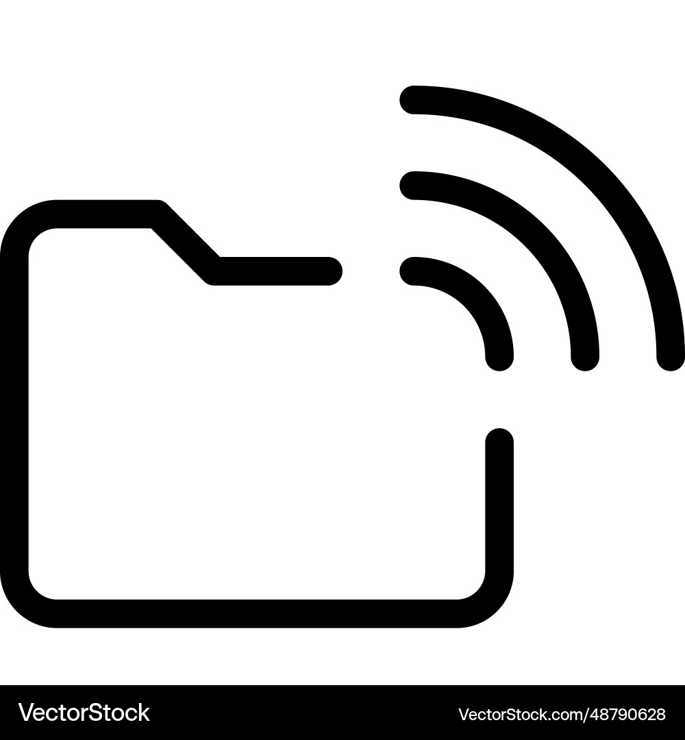 Wireless transfer of a file directory vector image