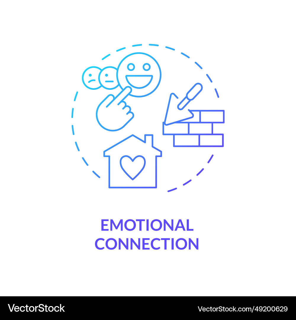 2d thin line gradient icon emotional connection 2d thin line gradient icon emotional connection Vector Image