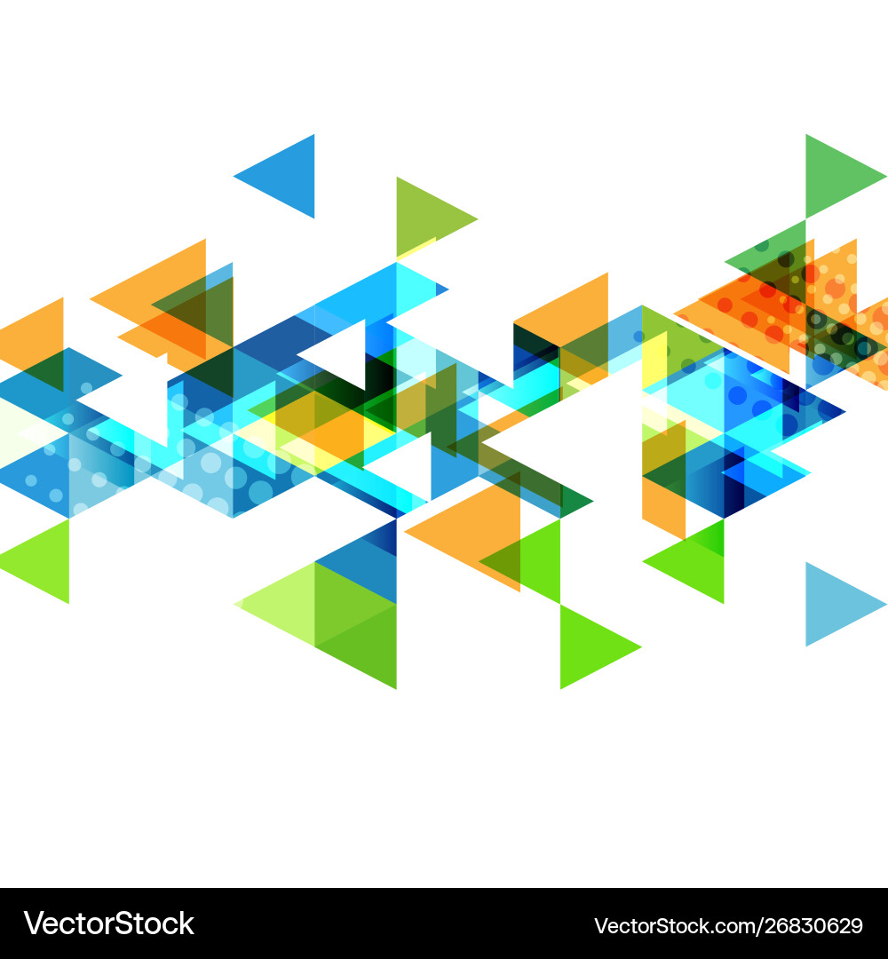 Abstract colorful and creative triangle background vector image