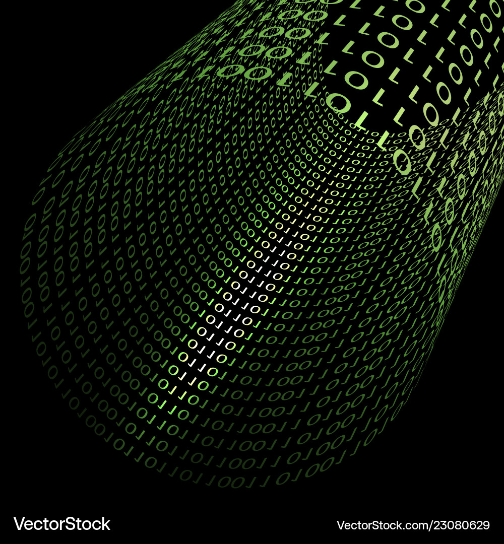 Abstrakte Design-binary Code zylindrische 3d Form Abstrakte Design-binary Code zylindrische 3d Form vektorbild