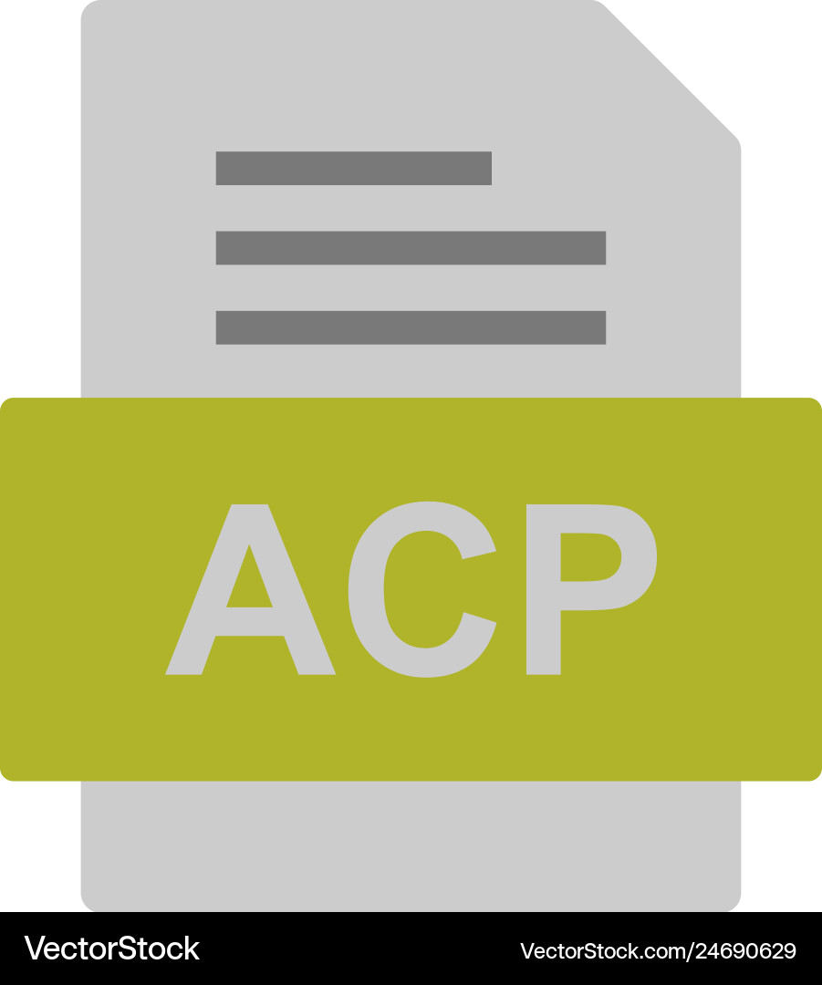 Acp file document icon Vector Image