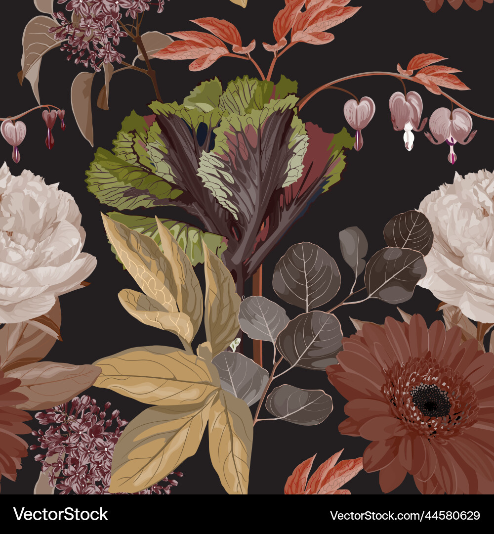 Botanische nahtlose Muster abstrakte Blumen Botanische nahtlose Muster abstrakte Blumen vektorbild