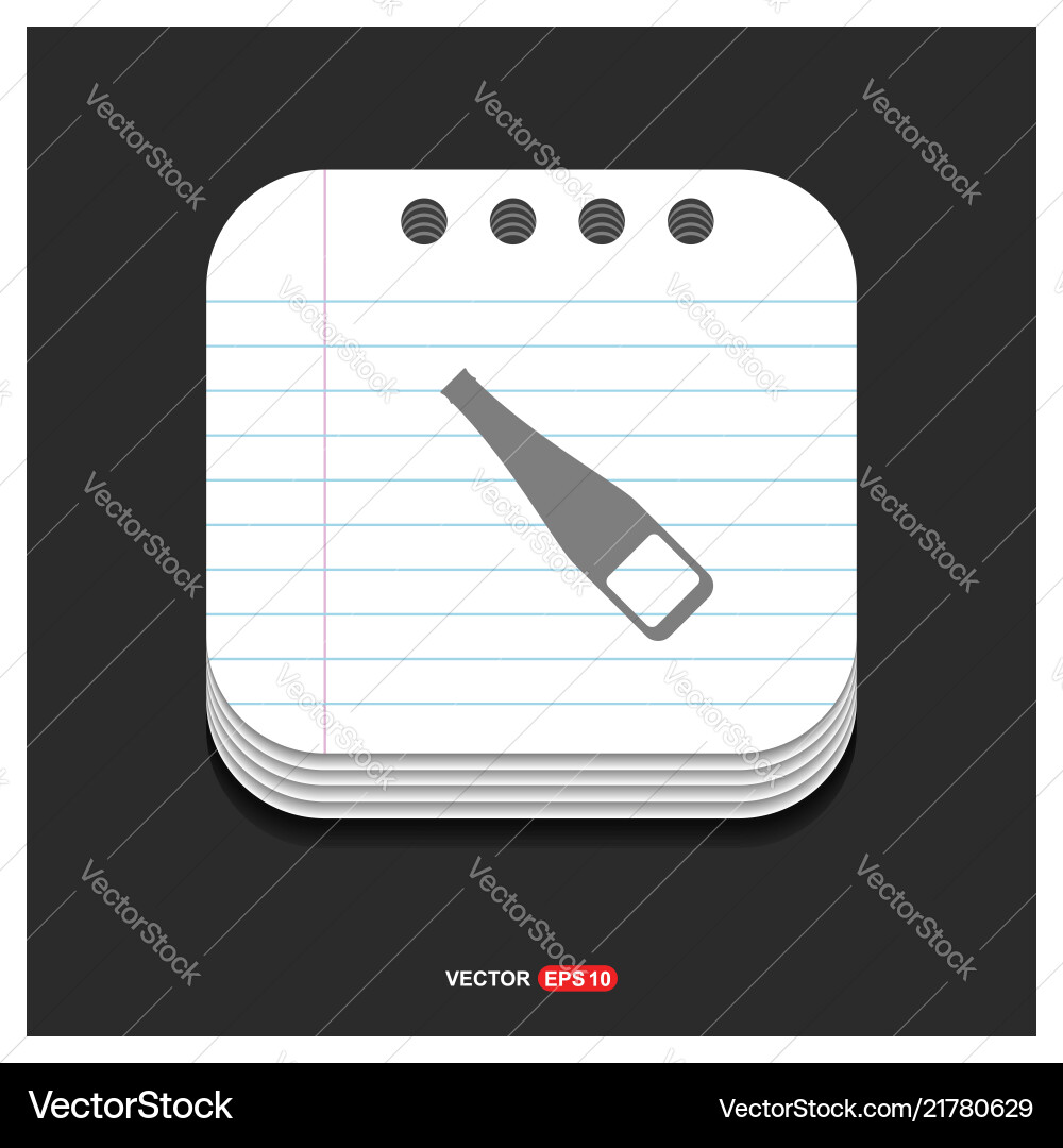 Bottles icon gray on notepad style template Bottles icon gray on notepad style template Vector Image