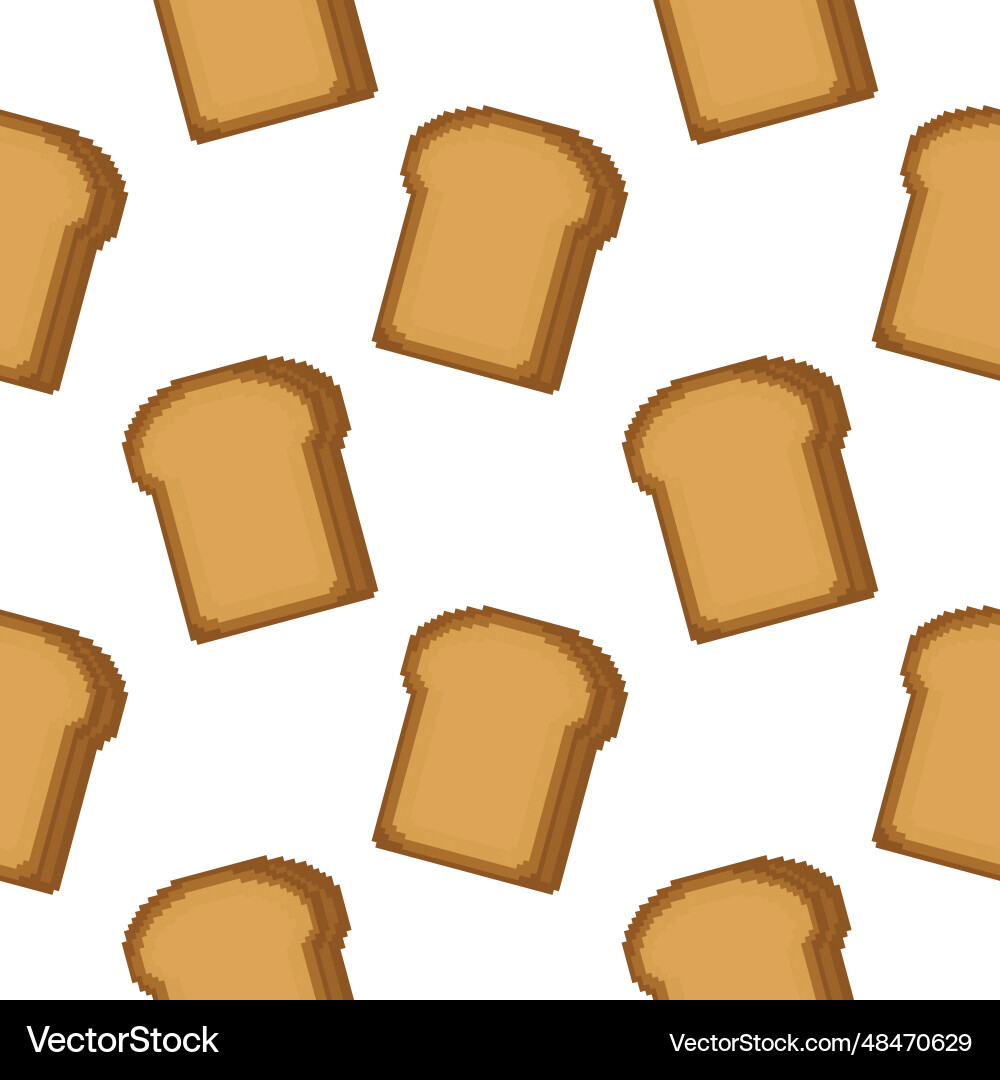 Bread seamless pattern with pixel theme3 Bread seamless pattern with pixel theme3 vector image