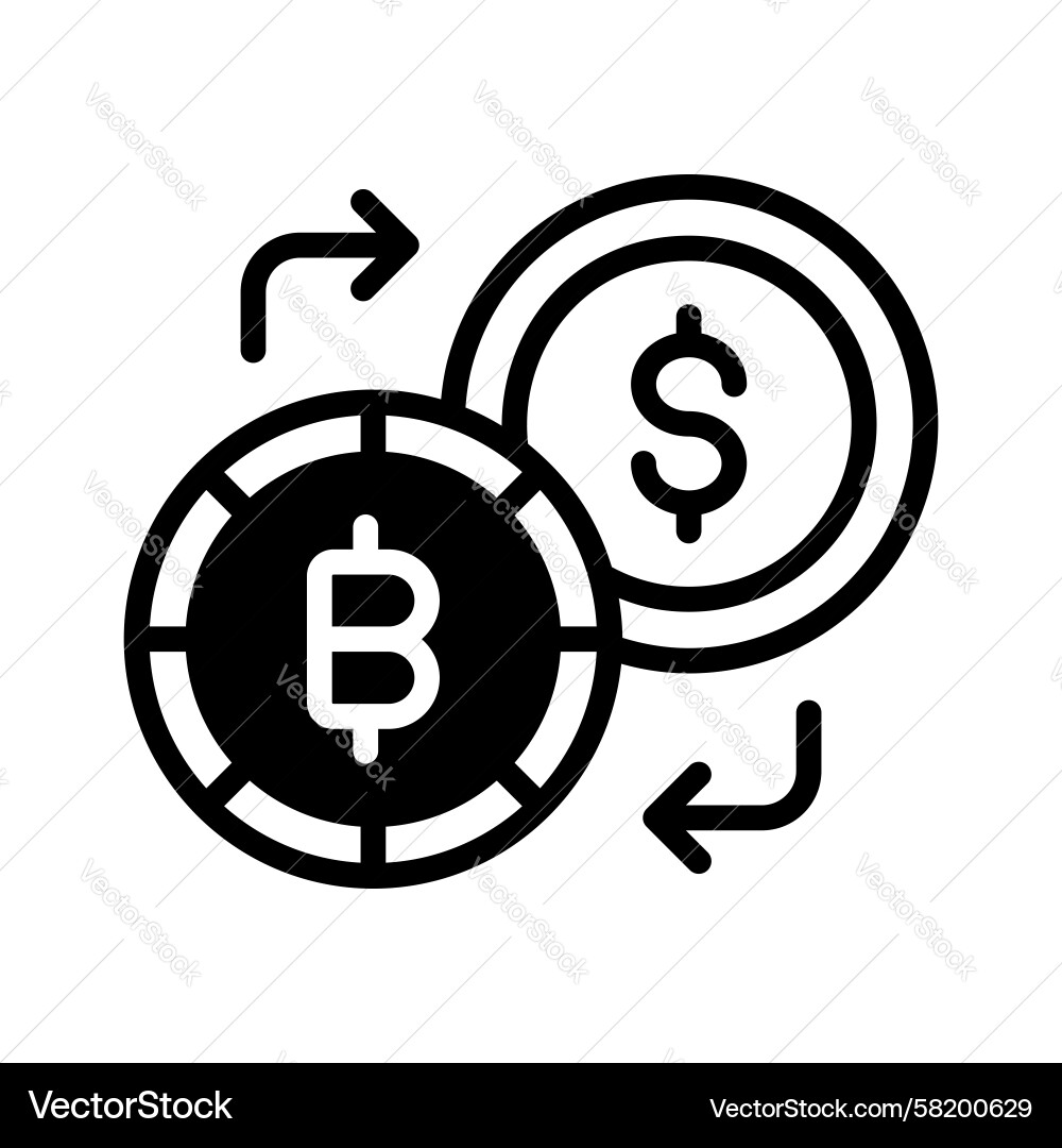 Crypto Trading Exchange Icon – Royalty-Free Vector | VectorStock