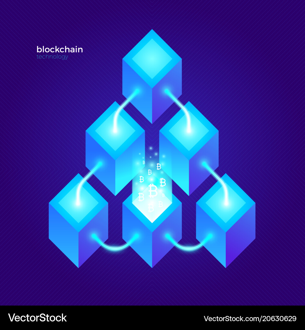 Cryptocurrency data abstract design vector image