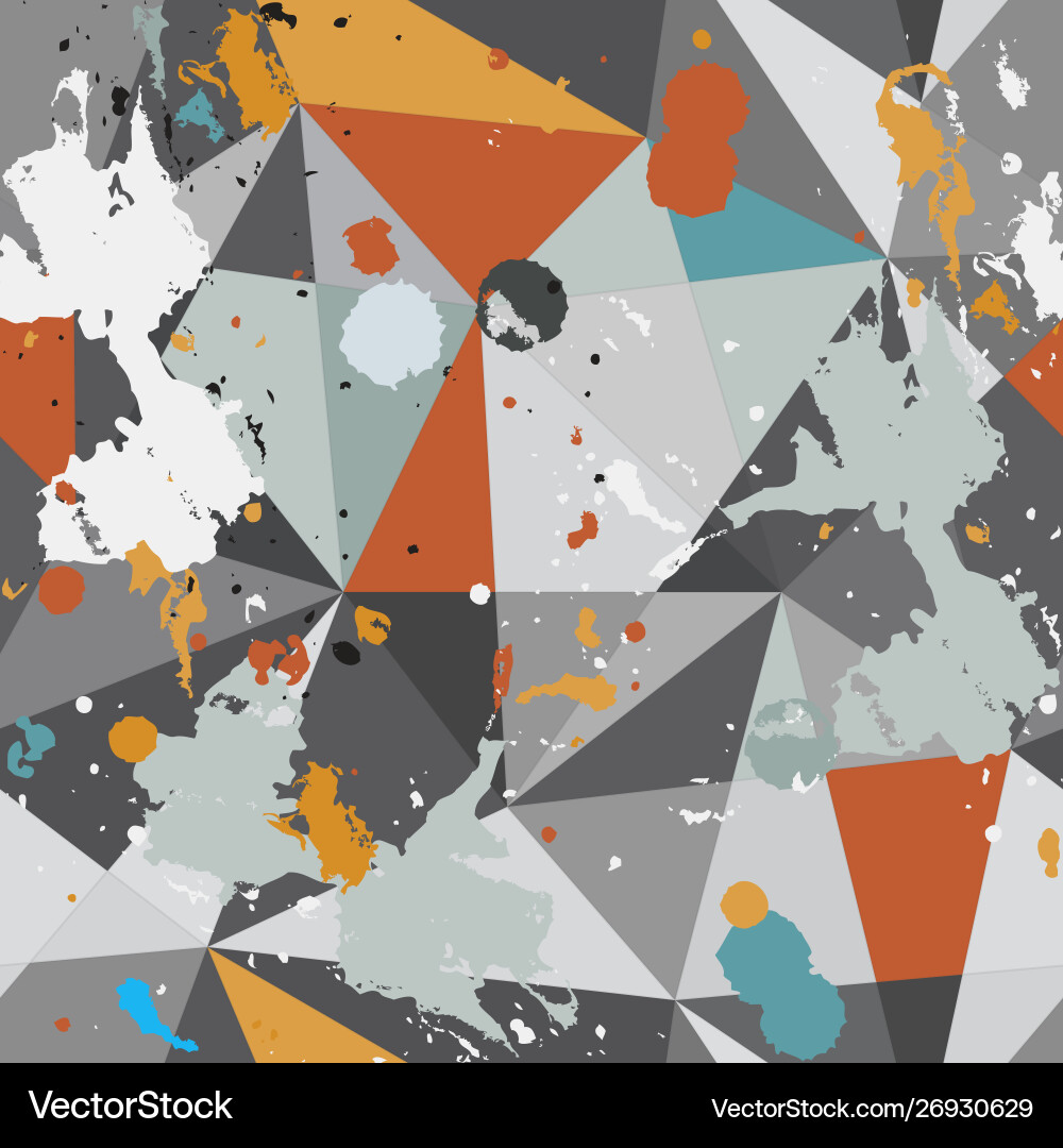 Grunge triangle seamless pattern Grunge triangle seamless pattern vector image