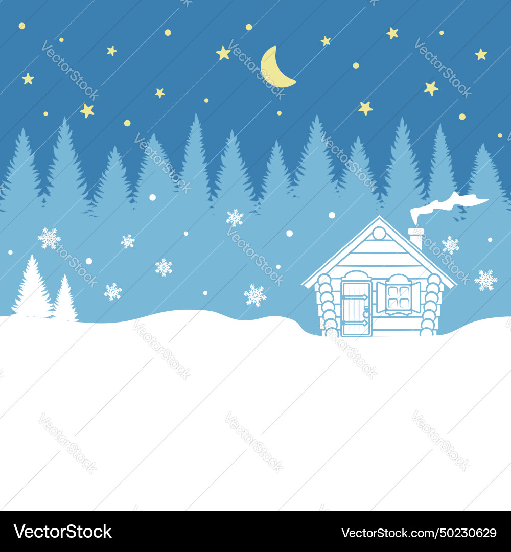 Horizontal seamless pattern with forest house Horizontal seamless pattern with forest house vector image