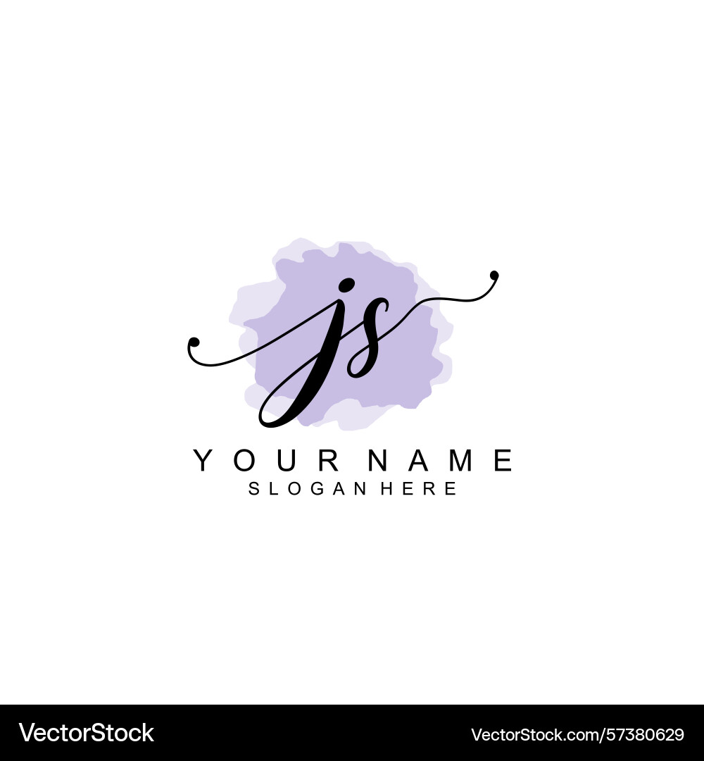 Modern handwritten js initial logo collection Modern handwritten js initial logo collection Vector Image