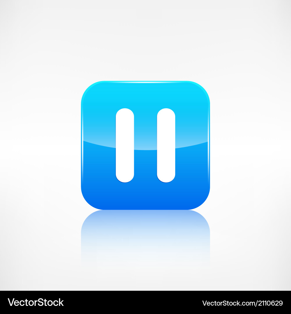 Pause Button Icon vector image