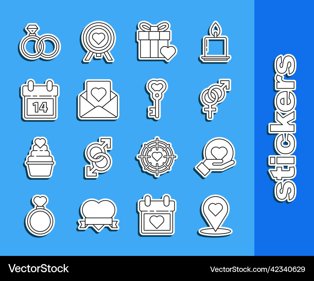 Set line map pointer with heart on hand Set line map pointer with heart on hand Vector Image