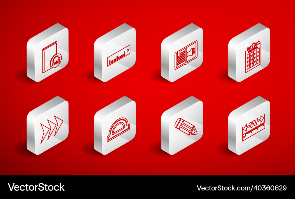 Set line measuring height and length ruler audio Set line measuring height and length ruler audio vector image