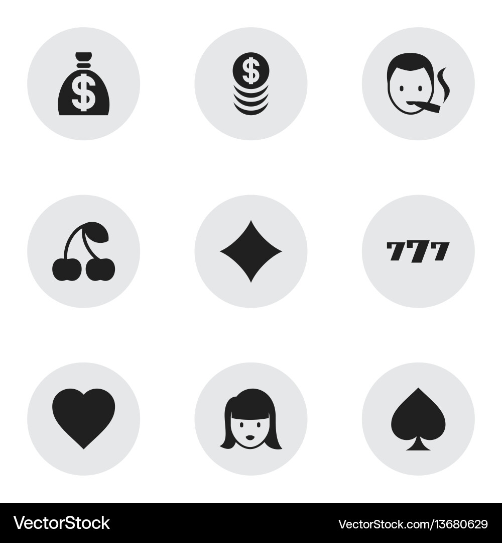 Set of 9 editable game icons includes symbols Set of 9 editable game icons includes symbols vector image