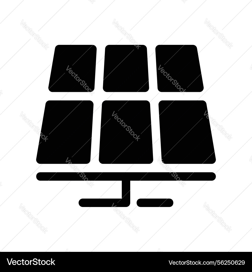 Solar panel array mounted on stand generating Solar panel array mounted on stand generating vector image