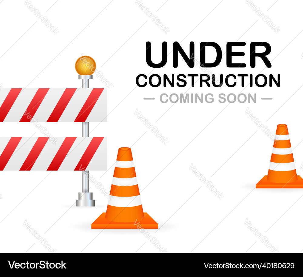 Under construction website page border stripe web Under construction website page border stripe web Vector Image