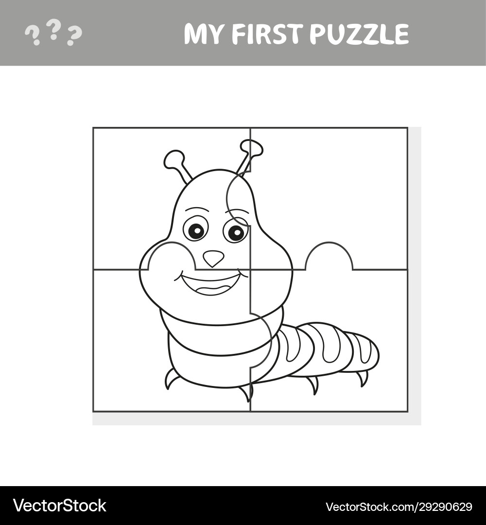 Use puzzle and restore picture paper game Use puzzle and restore picture paper game vector image