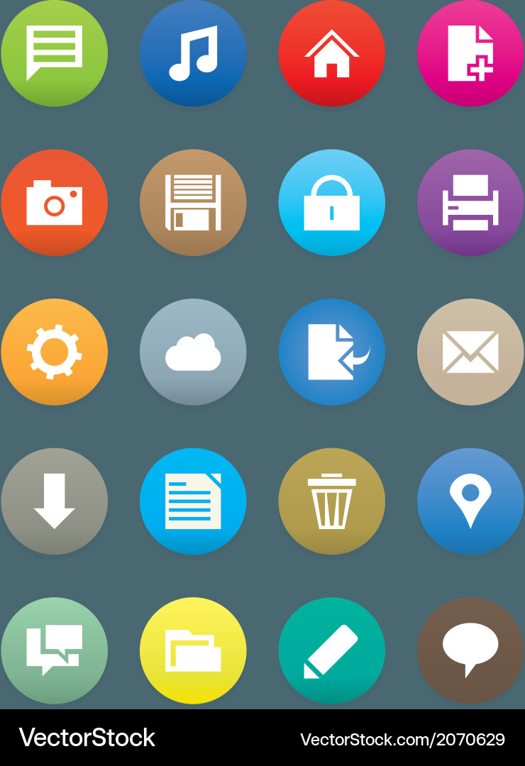 Web Icon Set - Collection of Small Icons vector image