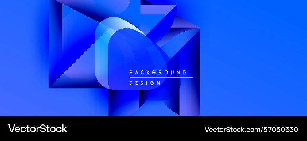 Abstract blue shapes create dynamic background Vector Image