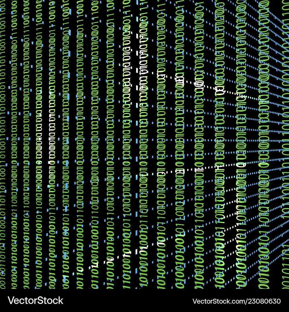 Abstract design-binary code 3d background Abstract design-binary code 3d background vector image