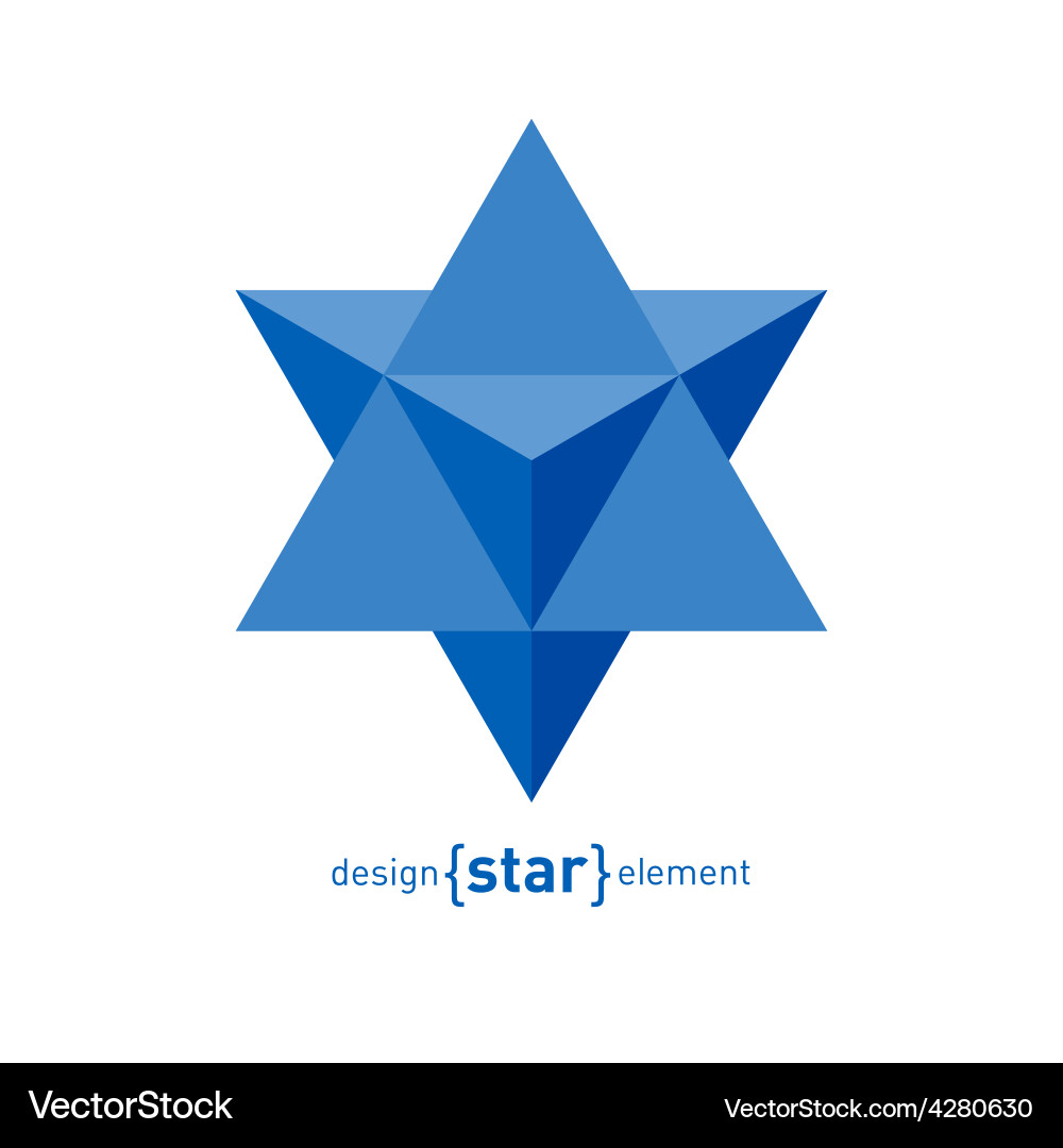 Abstract Star of David Symbol vector image