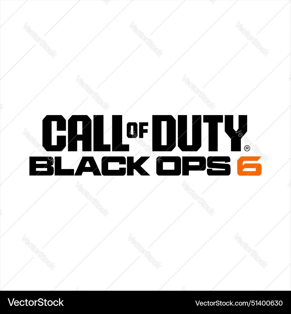 Call of duty black ops 6 logo eps 10 Royalty Free Vector