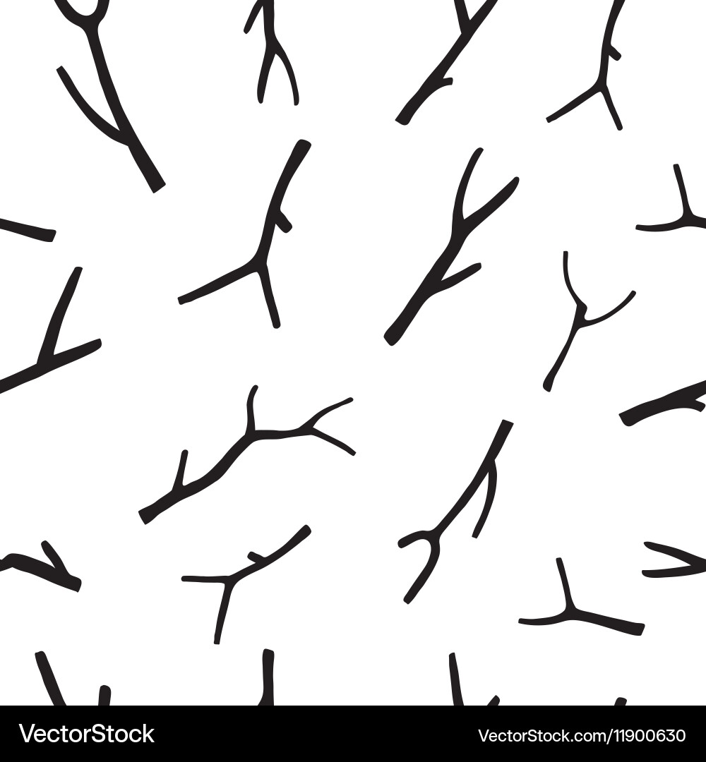 Christmas rustic seamless pattern with branch vector image