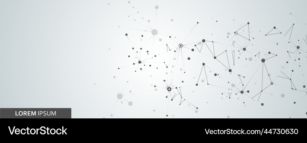 Connect lines and dots banner template Connect lines and dots banner template vector image