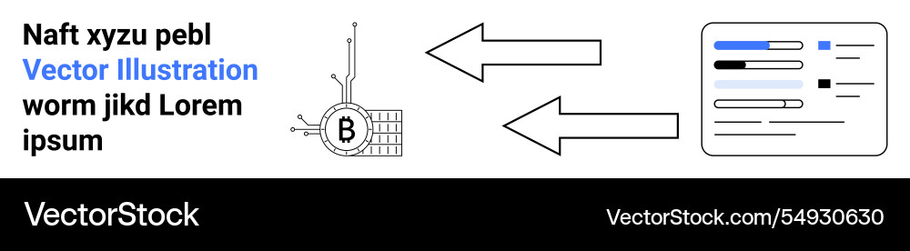 Digital blockchain and data transfer concept Digital blockchain and data transfer concept vector image