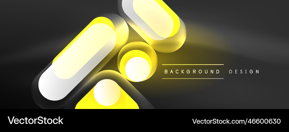 Glowing round shapes abstract background template Glowing round shapes abstract background template Vector Image