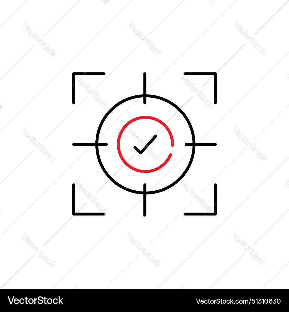 Improved accuracy icon design vector image