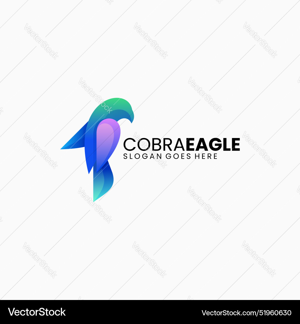 Logo eagle gradient colorful style Royalty Free Vector Image