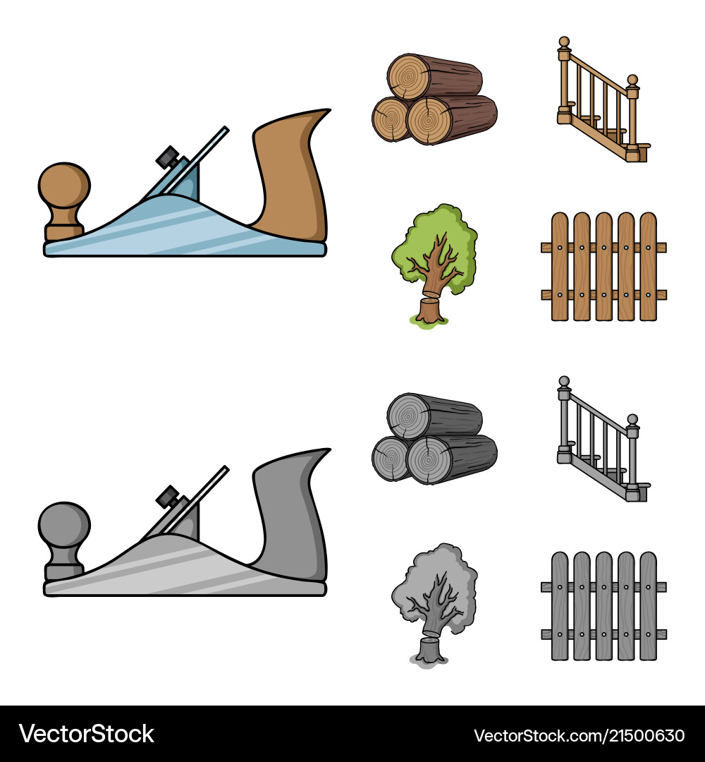 Logs in a stack plane tree ladder Vector Image