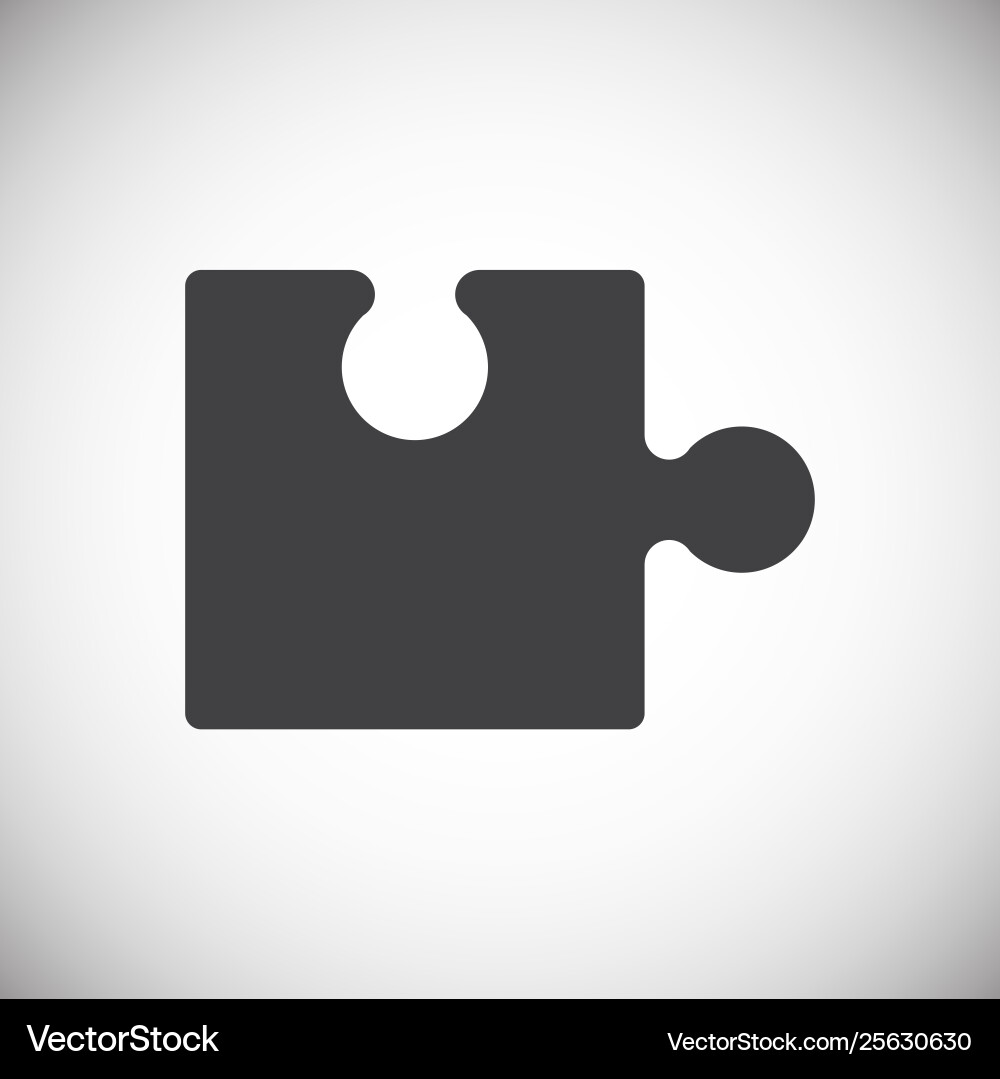 Puzzle icon on background for graphic and web Puzzle icon on background for graphic and web vector image