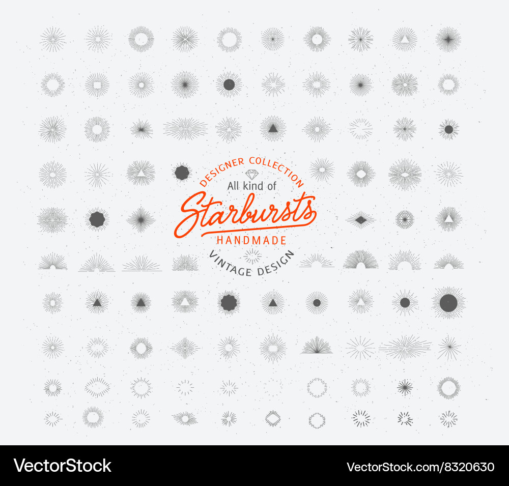 Retro Sunburst Rays Pattern vector image