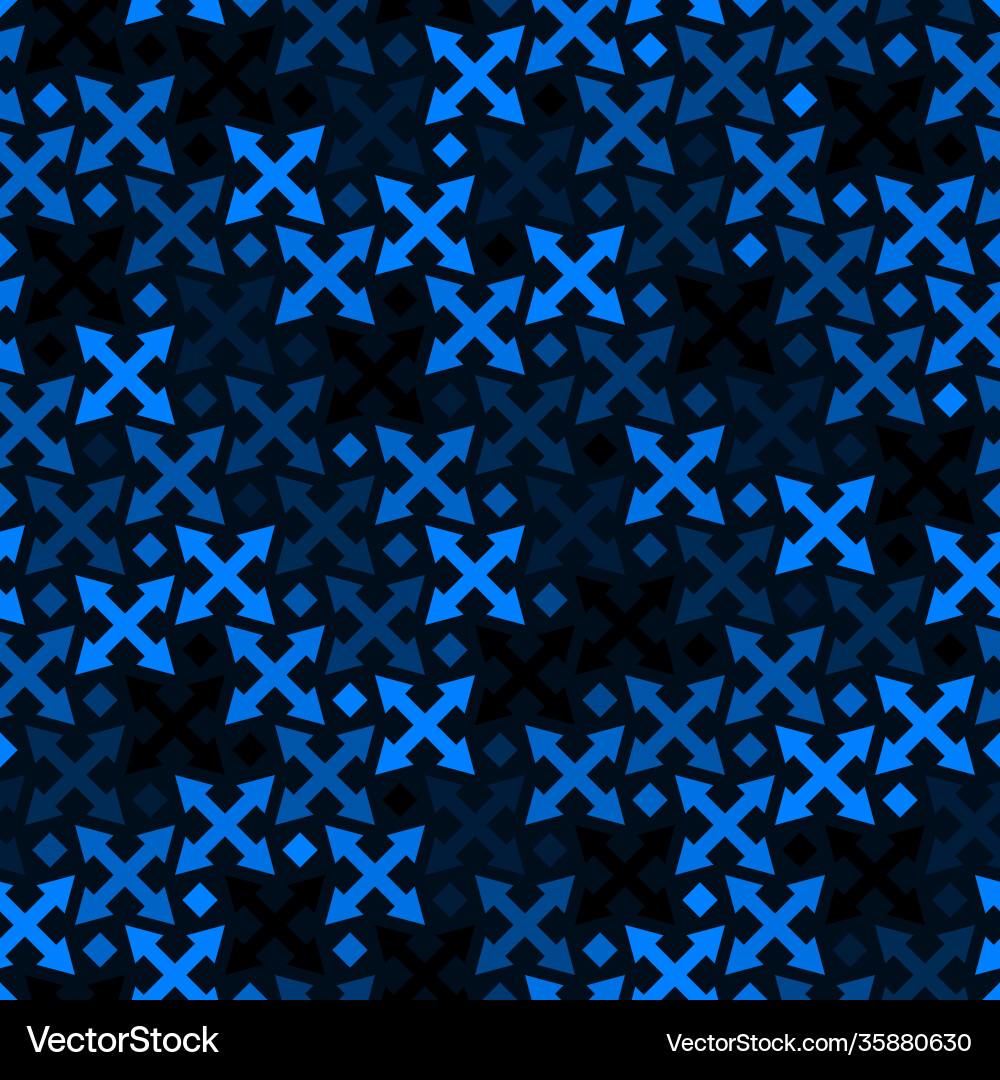 Seamless abstract geometric pattern with arrow vector image