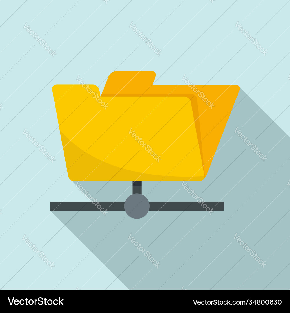 Storage file folder icon flat style Storage file folder icon flat style vector image