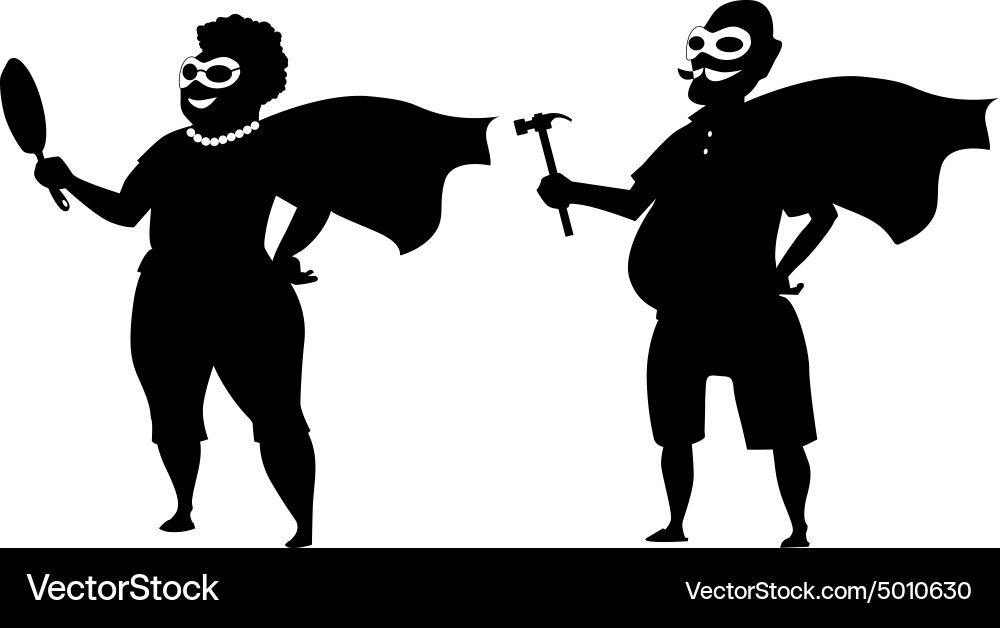 Superhero Seniors Vector Image