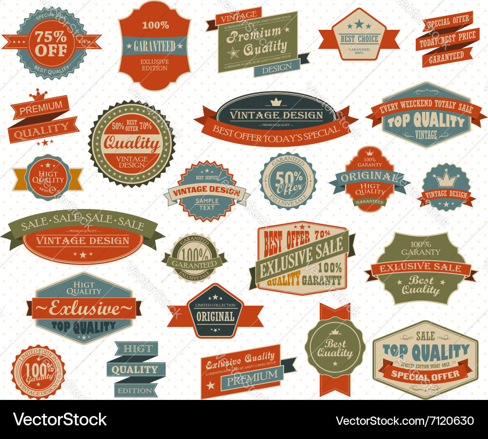 Vintage and retro design elements Royalty Free Vector Image