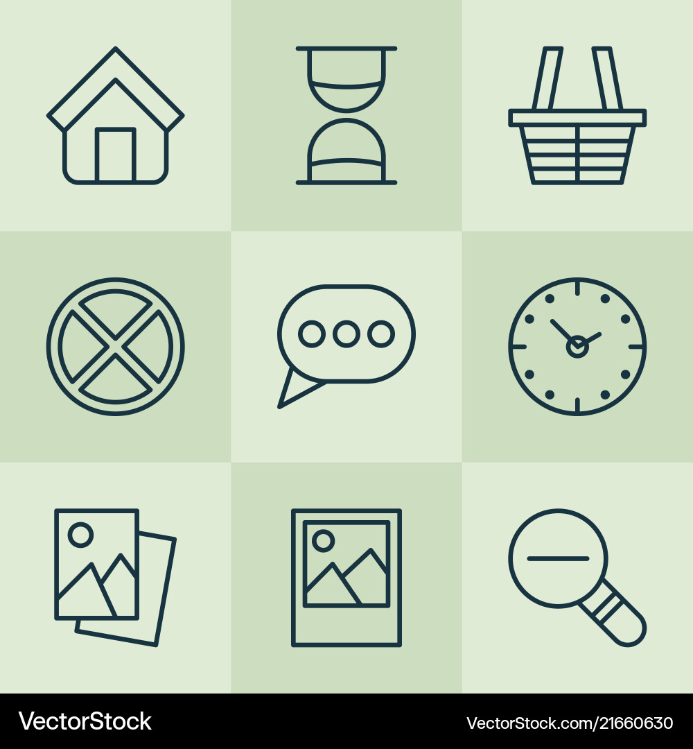 Web icons set with sand timer messaging trading Web icons set with sand timer messaging trading vector image