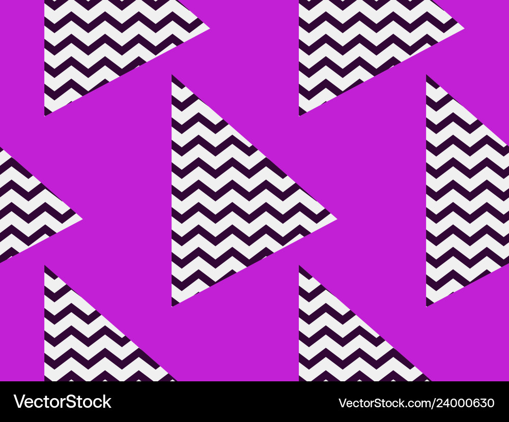 Zigzag seamless pattern with black and violet Zigzag seamless pattern with black and violet vector image