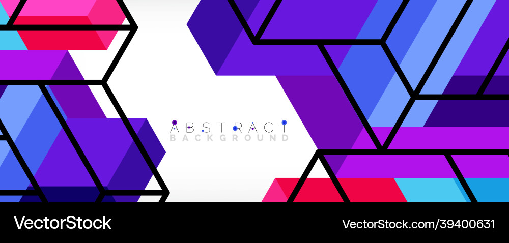 Abstract background 3d cubes cubic elements Vector Image