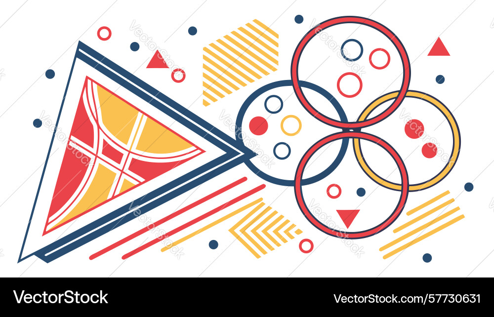 Abstract geometric pattern with intersecting vector image