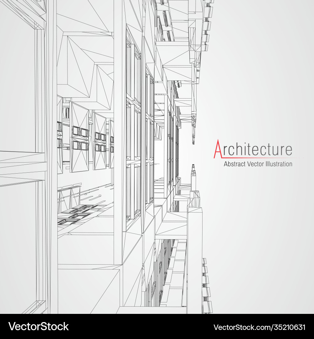 Architecture line background building Architecture line background building vector image