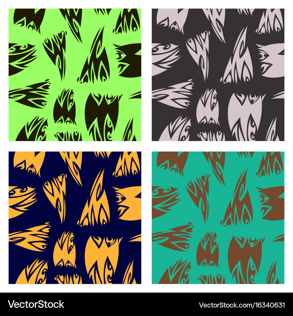 Assembly of patterns in striped style Vector Image